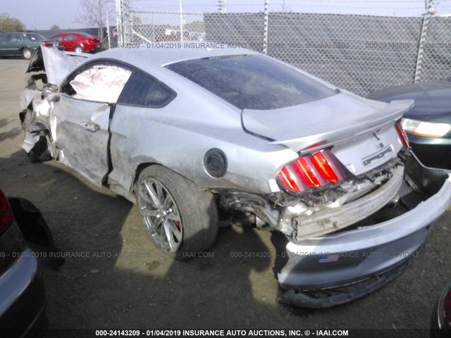 1FA6P8CF7F5308515 - 2015 FORD MUSTANG GT SILVER photo 3