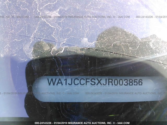 WA1JCCFSXJR003856 - 2018 AUDI Q3 PREMIUM PLUS BLACK photo 9