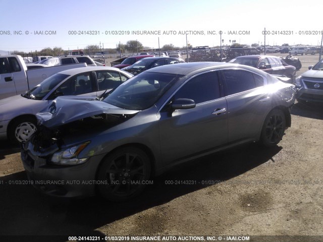 1N4AA5APXEC474785 - 2014 NISSAN MAXIMA S/SV GRAY photo 2