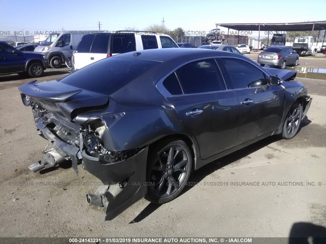 1N4AA5APXEC474785 - 2014 NISSAN MAXIMA S/SV GRAY photo 4