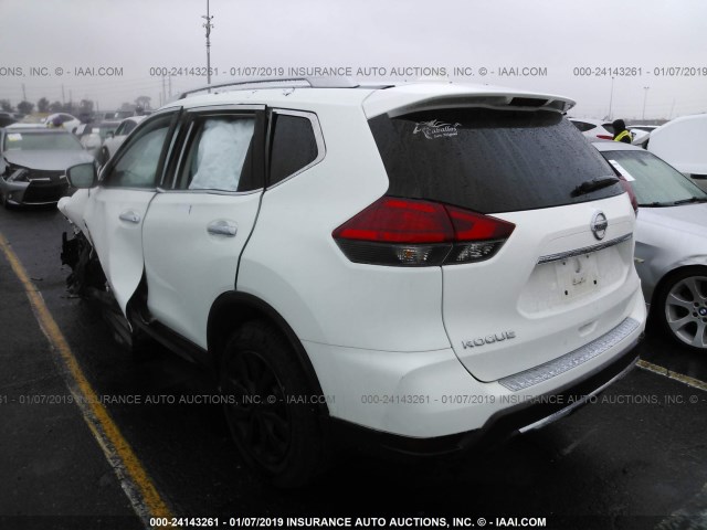 KNMAT2MT0HP515868 - 2017 NISSAN ROGUE S/SV WHITE photo 3