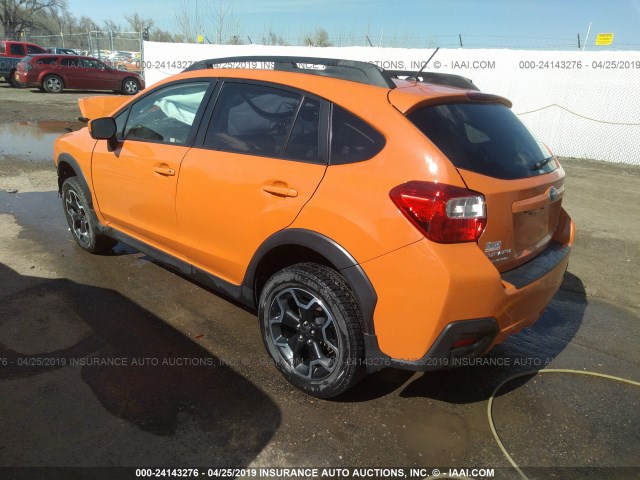 JF2GPACC9F8301884 - 2015 SUBARU XV CROSSTREK 2.0 PREMIUM ORANGE photo 3