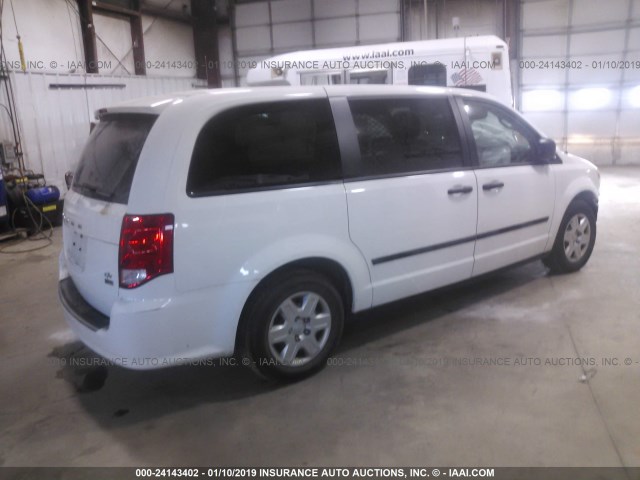 2D4RN1AG7BR788605 - 2011 DODGE GRAND CARAVAN C/V WHITE photo 4