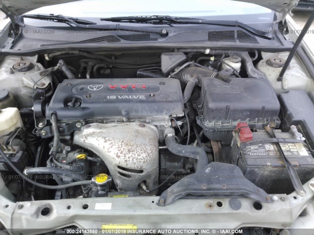 4T1BE32K95U038526 - 2005 TOYOTA CAMRY LE/XLE/SE SILVER photo 10