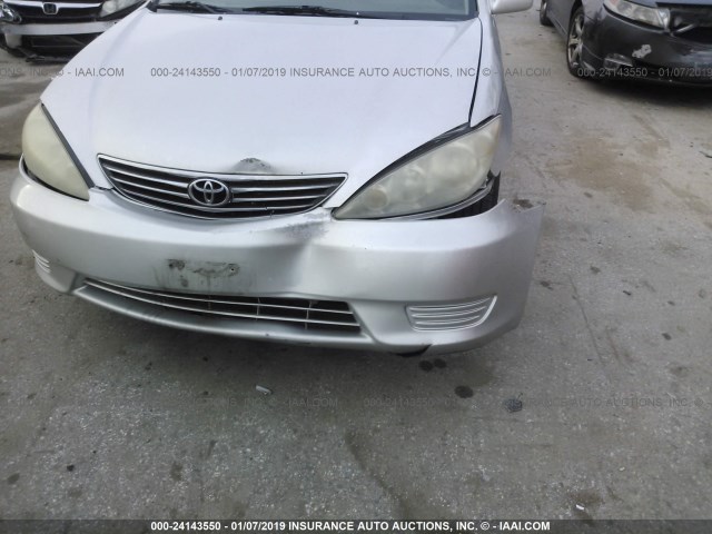 4T1BE32K95U038526 - 2005 TOYOTA CAMRY LE/XLE/SE SILVER photo 6