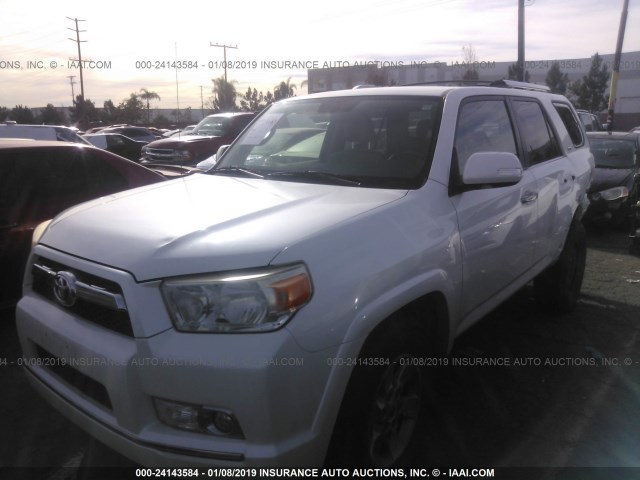 JTEZU5JR6A5006651 - 2010 TOYOTA 4RUNNER SR5/SPORT WHITE photo 2