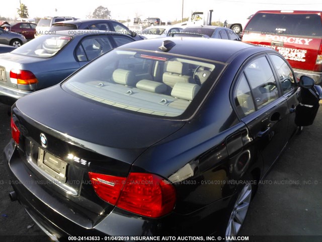 WBAPH5C50BA449118 - 2011 BMW 328 I SULEV BLACK photo 4