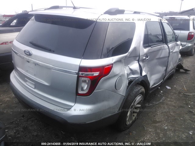 1FMHK7D89CGA75065 - 2012 FORD EXPLORER XLT SILVER photo 4