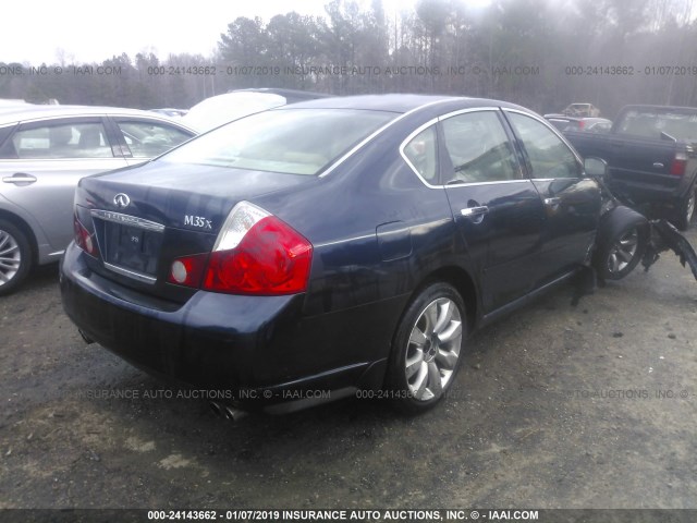 JNKAY01FX6M258283 - 2006 INFINITI M35 SPORT Dark Blue photo 4