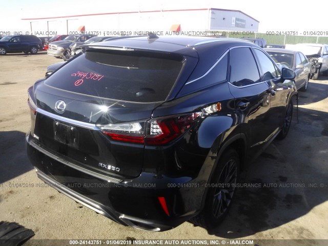 2T2BZMCA0JC143303 - 2018 LEXUS RX 350/BASE/F SPORT BLACK photo 4