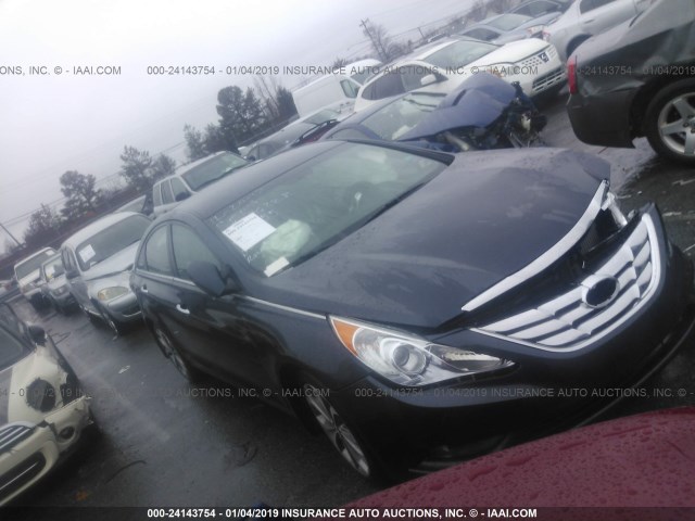 5NPEC4AB7DH790555 - 2013 HYUNDAI SONATA SE/LIMITED BLUE photo 1