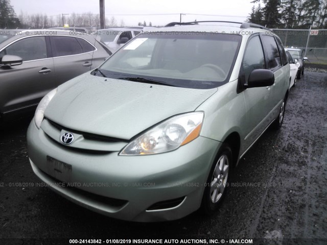 5TDZA23C76S510194 - 2006 TOYOTA SIENNA CE/LE GREEN photo 2