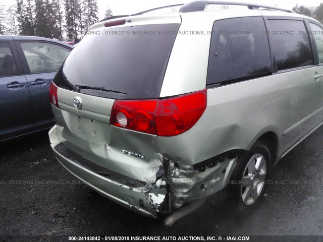 5TDZA23C76S510194 - 2006 TOYOTA SIENNA CE/LE GREEN photo 6