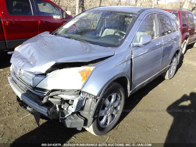 5J6RE48708L050726 - 2008 HONDA CR-V EXL BLUE photo 2