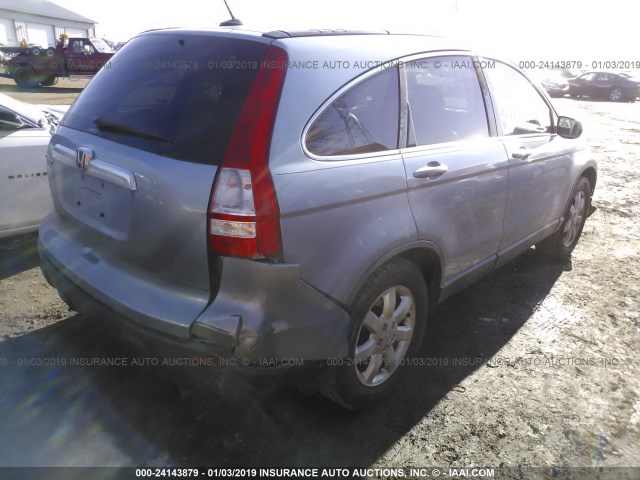 5J6RE48708L050726 - 2008 HONDA CR-V EXL BLUE photo 4