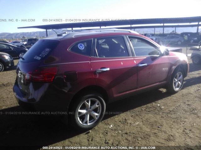 JN8AS5MTXAW009131 - 2010 NISSAN ROGUE S/SL/KROM RED photo 4