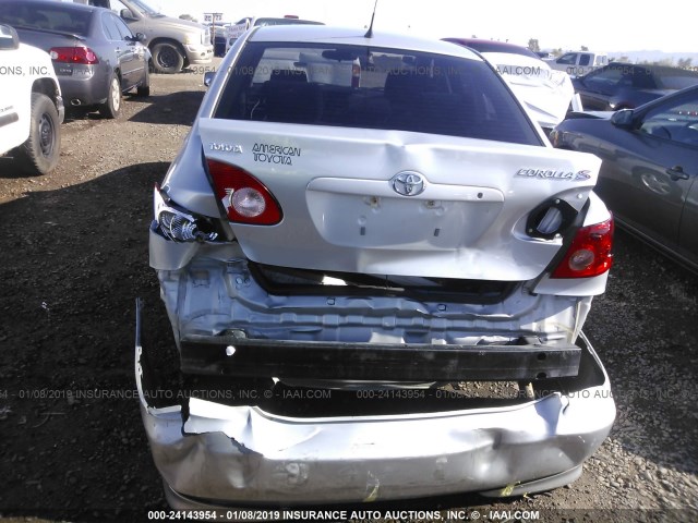 1NXBR32E06Z729363 - 2006 TOYOTA COROLLA CE/LE/S SILVER photo 6