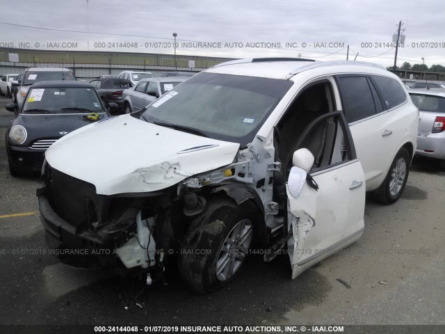 5GAKRBKD2DJ126632 - 2013 BUICK ENCLAVE WHITE photo 2