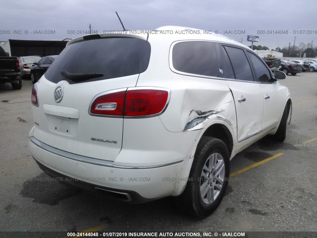 5GAKRBKD2DJ126632 - 2013 BUICK ENCLAVE WHITE photo 4