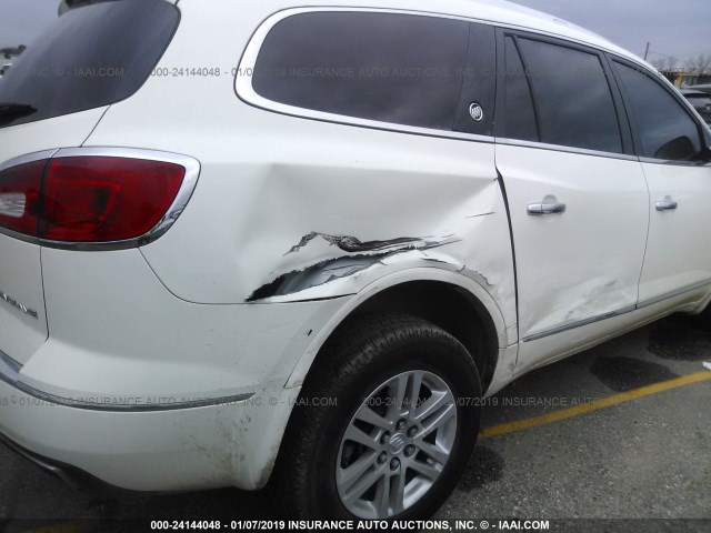 5GAKRBKD2DJ126632 - 2013 BUICK ENCLAVE WHITE photo 6