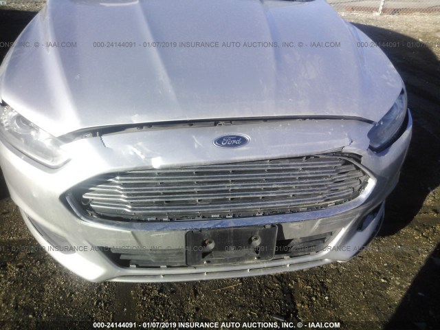 3FA6P0LU7DR329844 - 2013 FORD FUSION SE HYBRID SILVER photo 6