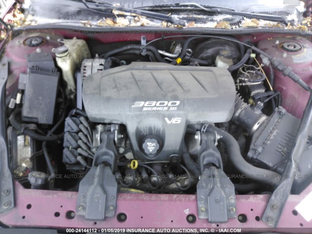 2G2WS522341218724 - 2004 PONTIAC GRAND PRIX GT2 MAROON photo 10