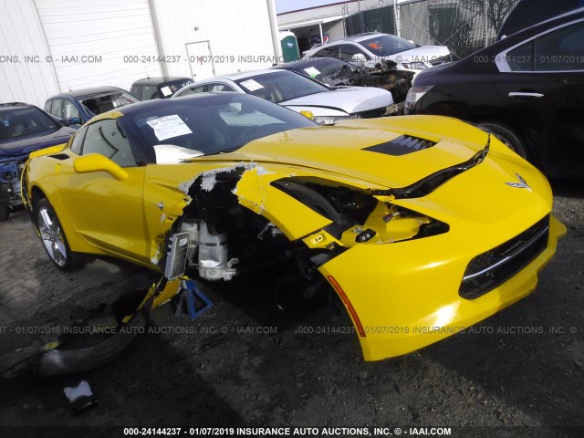 1G1YL2D76E5119638 - 2014 CHEVROLET CORVETTE STINGRAY/3LT/Z51 YELLOW photo 1