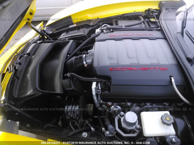 1G1YL2D76E5119638 - 2014 CHEVROLET CORVETTE STINGRAY/3LT/Z51 YELLOW photo 10