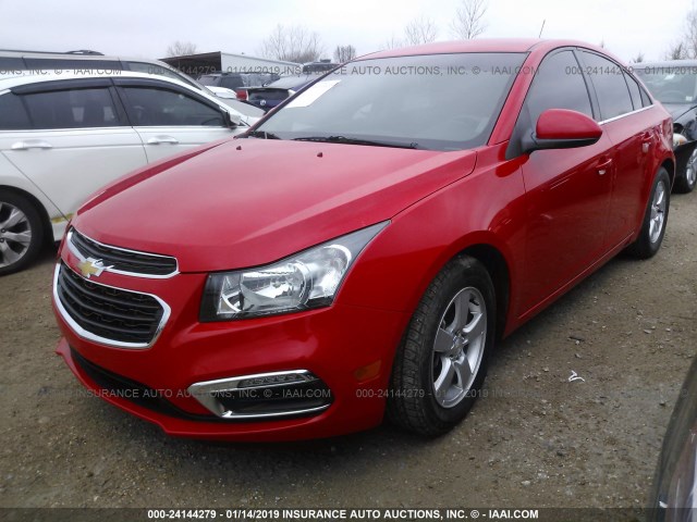 1G1PE5SB4G7102133 - 2016 CHEVROLET CRUZE LIMITED LT RED photo 2