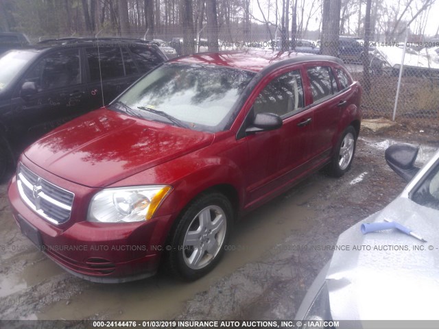 1B3HB48B28D673758 - 2008 DODGE CALIBER SXT RED photo 2