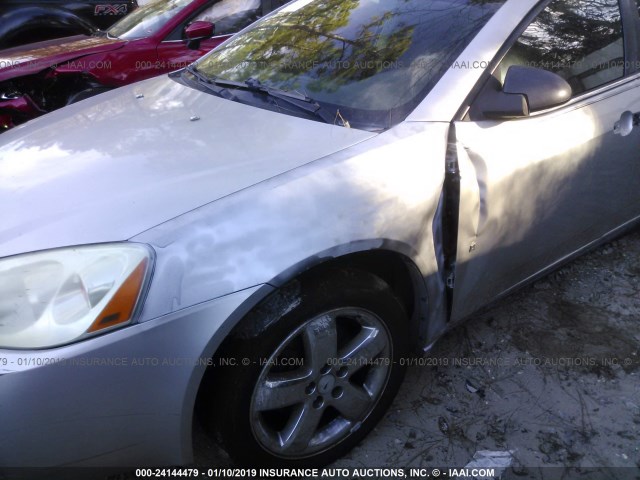 1G2ZH57N984132763 - 2008 PONTIAC G6 GT SILVER photo 6