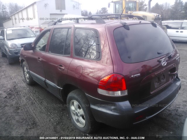 KM8SC73E35U934147 - 2005 HYUNDAI SANTA FE GLS/LX RED photo 3