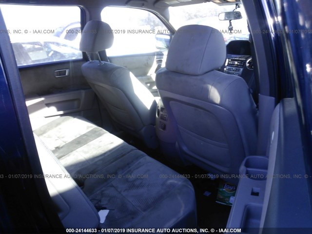 5FNYF4H25EB019991 - 2014 HONDA PILOT LX BLUE photo 8