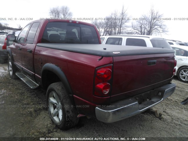 1D7HU18PX7S112288 - 2007 DODGE RAM 1500 ST/SLT RED photo 3