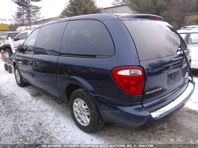 2D4GP44333R255647 - 2003 DODGE GRAND CARAVAN SPORT BLUE photo 3