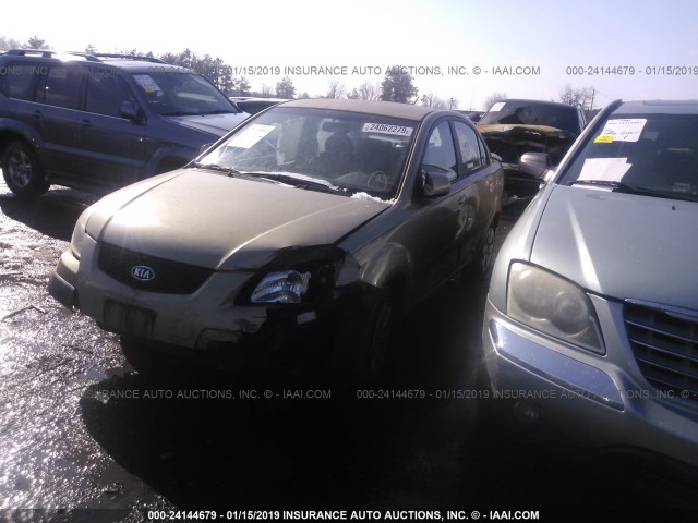 KNADE123376237392 - 2007 KIA RIO LX/SX BEIGE photo 2