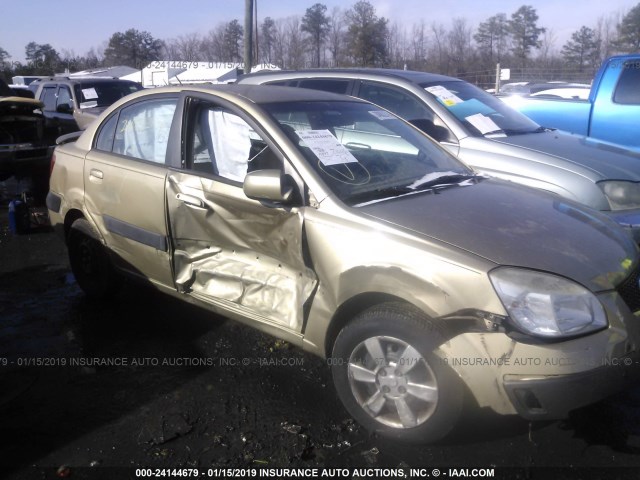 KNADE123376237392 - 2007 KIA RIO LX/SX BEIGE photo 6