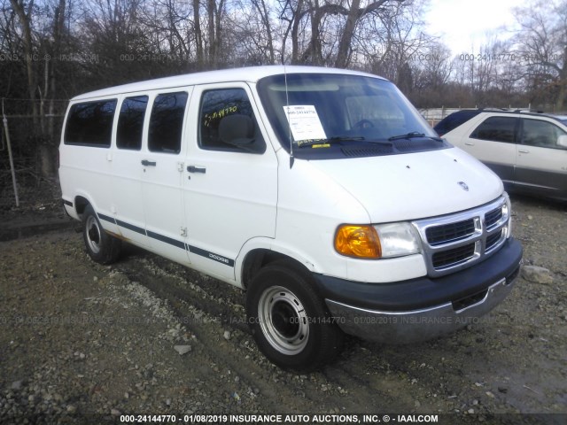 2B5WB25Y92K137687 - 2002 DODGE RAM WAGON B2500 WHITE photo 1