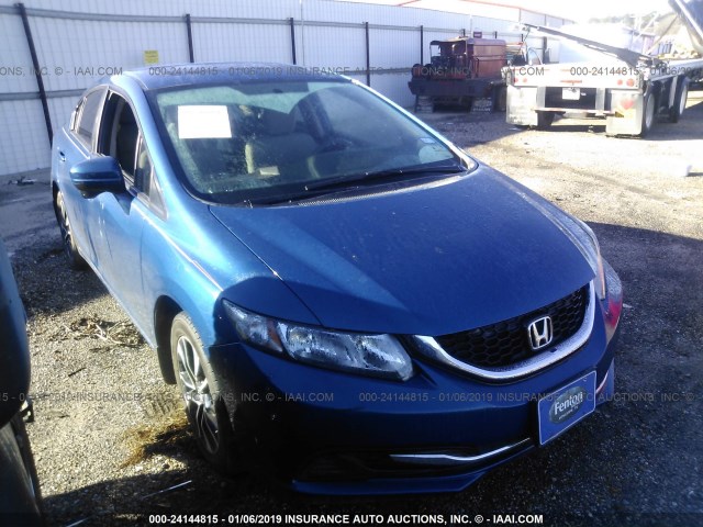 19XFB2F81FE041735 - 2015 HONDA CIVIC EX BLUE photo 1