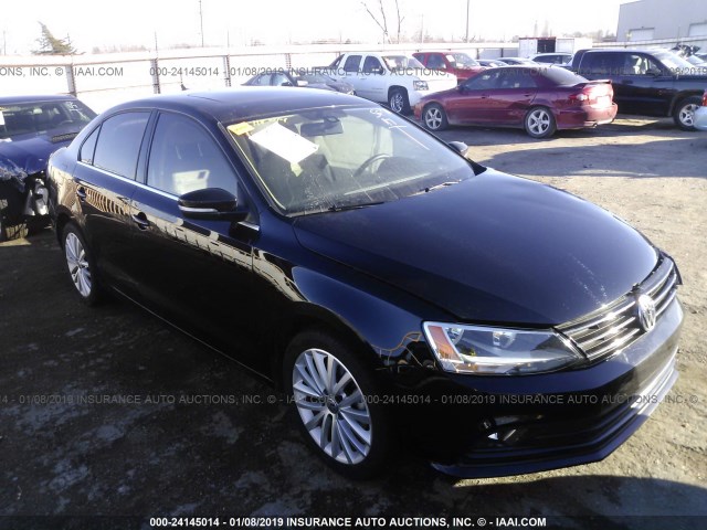 3VWL07AJ5GM216119 - 2016 VOLKSWAGEN JETTA SEL/SEL PREMIUM BLACK photo 1