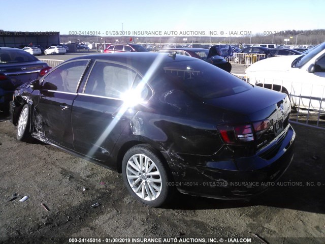 3VWL07AJ5GM216119 - 2016 VOLKSWAGEN JETTA SEL/SEL PREMIUM BLACK photo 3