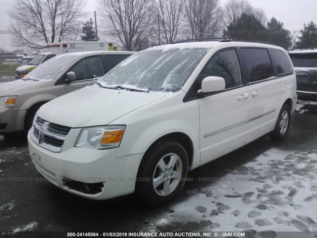 2D4RN5D19AR349001 - 2010 DODGE GRAND CARAVAN SXT WHITE photo 2