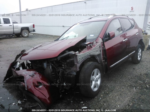 JN8AS5MT2DW035551 - 2013 NISSAN ROGUE S/SV RED photo 2