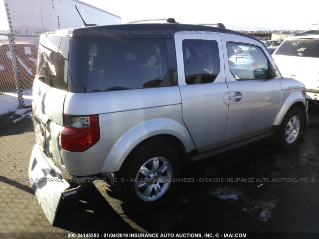 5J6YH27757L001318 - 2007 HONDA ELEMENT EX SILVER photo 4