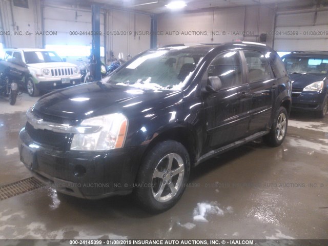 2CNDL23F076075055 - 2007 CHEVROLET EQUINOX LS BLACK photo 2