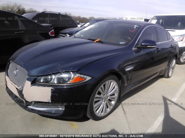 SAJWA0HB5CLS42378 - 2012 JAGUAR XF PORTFOLIO BLUE photo 2