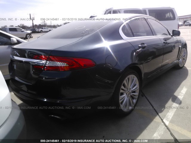 SAJWA0HB5CLS42378 - 2012 JAGUAR XF PORTFOLIO BLUE photo 4