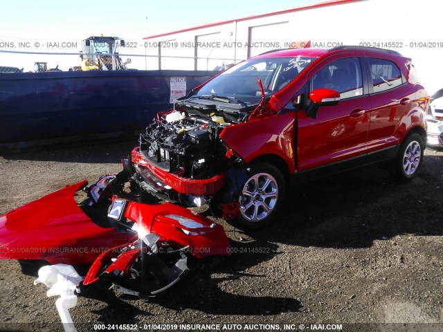 MAJ3P1TE1JC229105 - 2018 FORD ECOSPORT SE RED photo 2