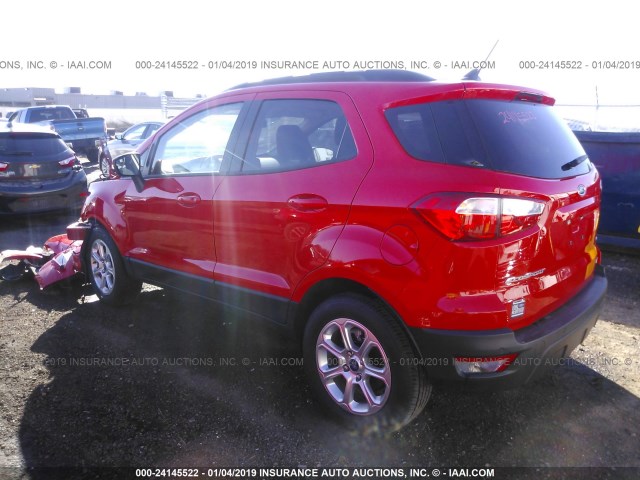 MAJ3P1TE1JC229105 - 2018 FORD ECOSPORT SE RED photo 3