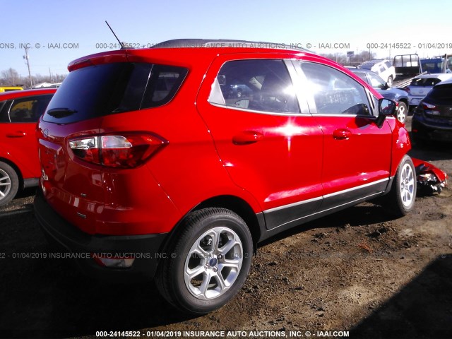 MAJ3P1TE1JC229105 - 2018 FORD ECOSPORT SE RED photo 4